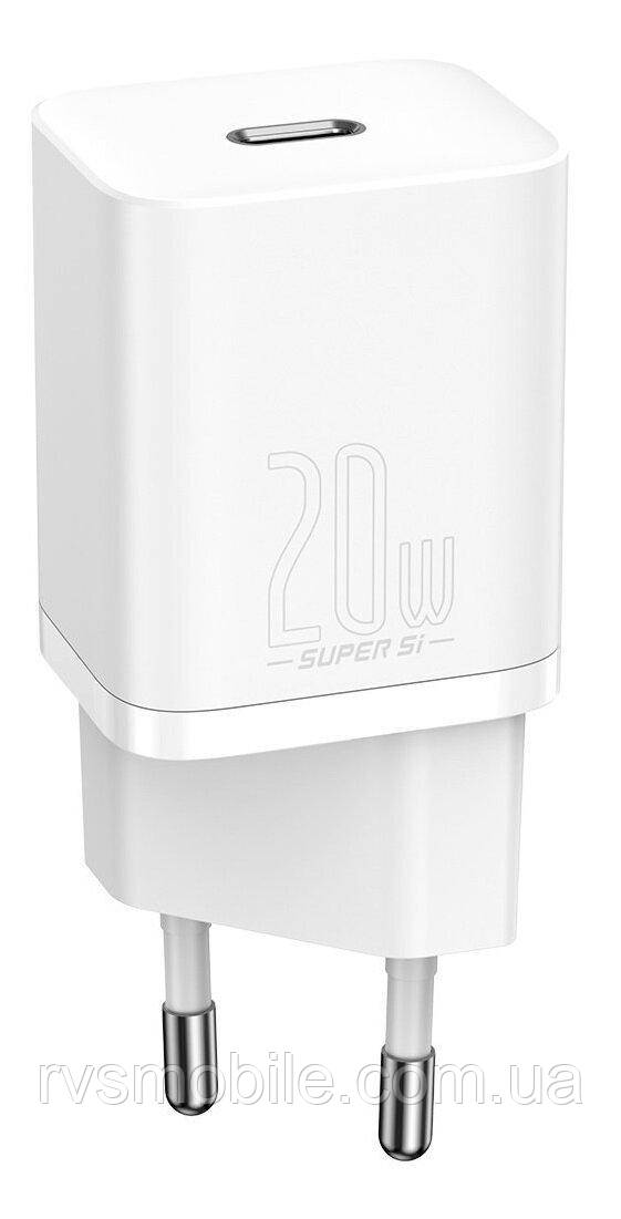 Мережеве ЗП Baseus Super Si Quick Charger IC 20W EU, White (CCSUP-B02), фото 1