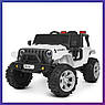 Дитячий електромобіль на акумуляторі джип Jeep M 4282 з пультом радіокерування для дітей 3-8 років білий, фото 2