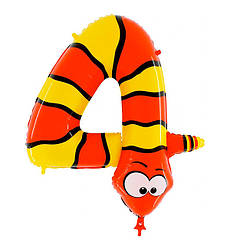 Кулька Цифра "4 Змія" (102 см), Італія