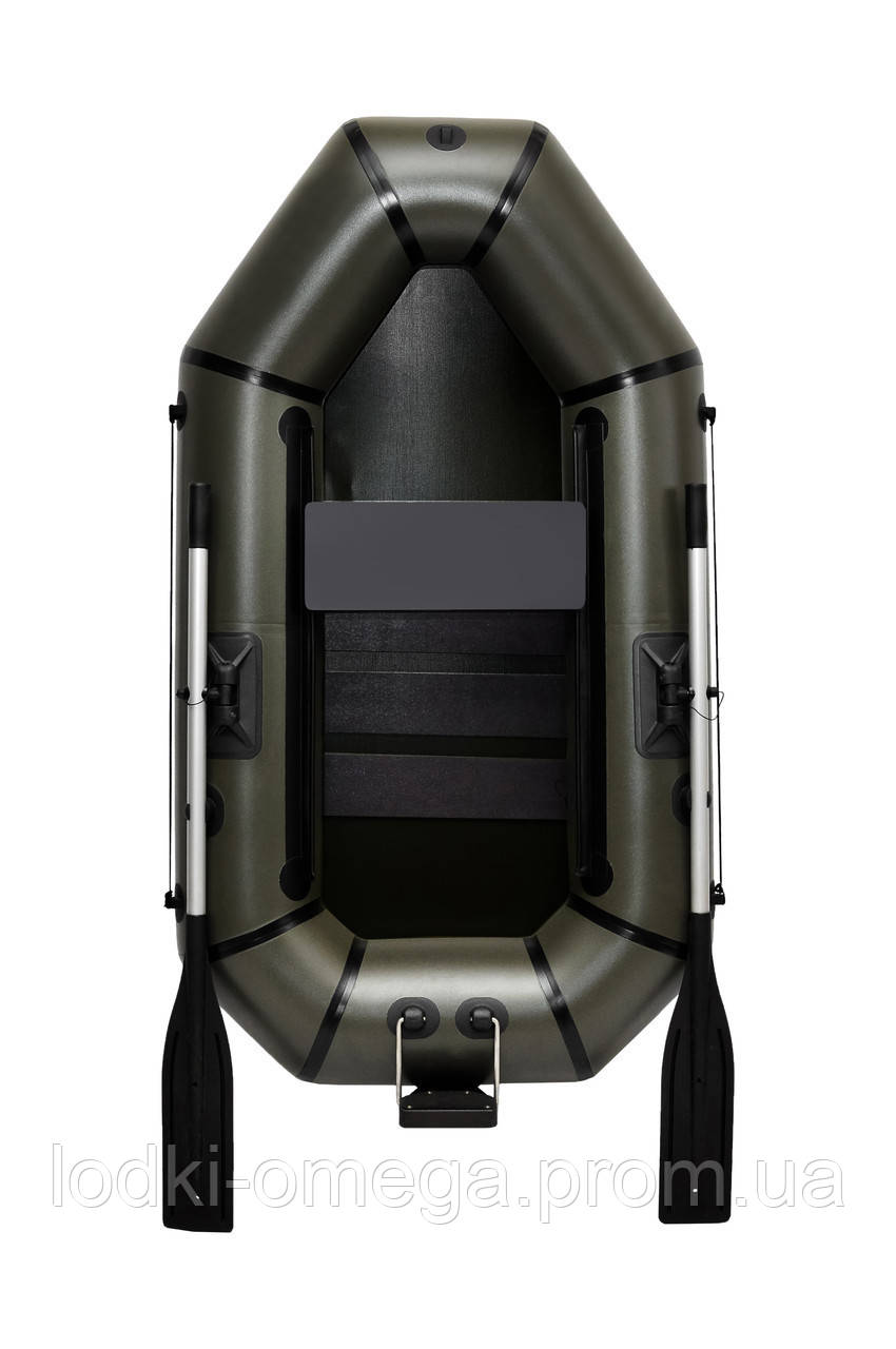 Човен пвх одномісний гребний надувний з транцем ΩMega Delta D-PS 210LST, для риболовлі та полювання