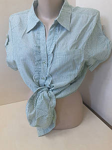 Жіноча літня сорочка Бавовна з коротким рукавом 48 50 52