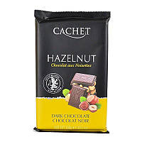 Шоколад Кашет чорний 54% з фундуком Cachet dark chocolate Hazelnut 300 гр