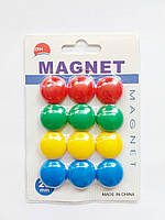 Магниты для доски круглые разноцветные № 1570