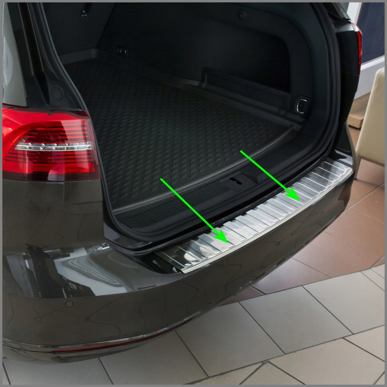 Захисна накладка на задній бампер для Volkswagen Passat B8 Variant / Alltrack 2015-2024 /нерж.сталь/