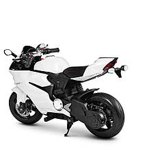 Електромобіль дитячий мотоцикл Ducati Bambi M 4262EL-1-2 19 км/год до 12 років білий, фото 4