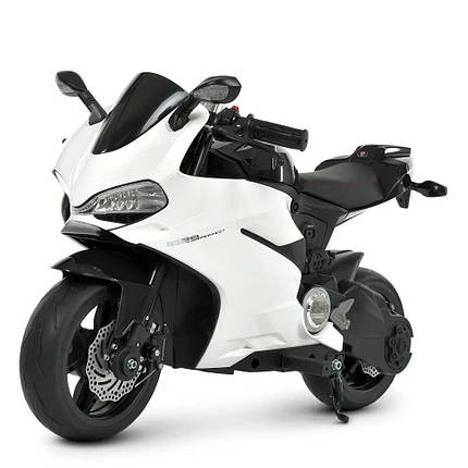 Електромобіль дитячий мотоцикл Ducati Bambi M 4262EL-1-2 19 км/год до 12 років білий, фото 1