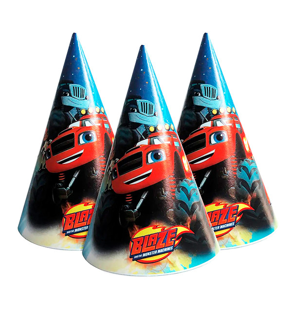 Ковпачки паперові на день народження "Вспиш" (5шт.), висота - 15 см