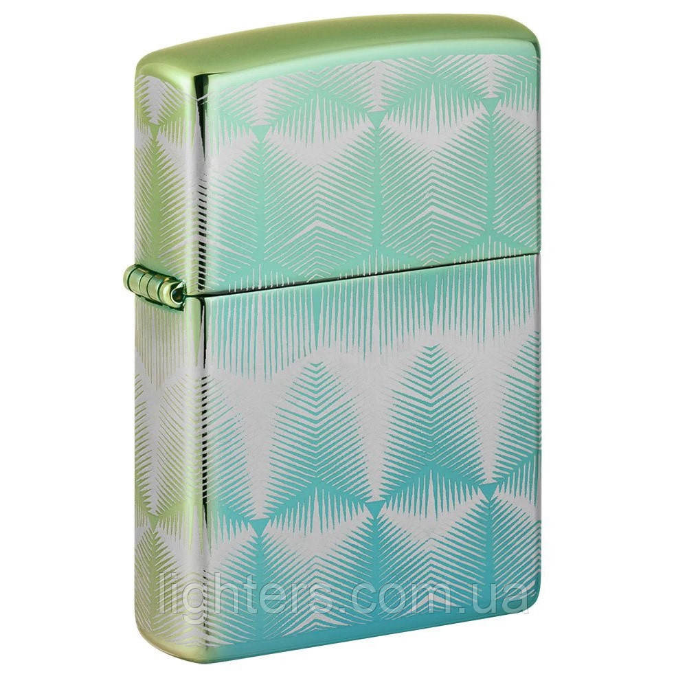 Zippo Pattern Design 49813, запальничка зипо зелена, фото 1