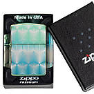 Zippo Pattern Design 49813, запальничка зипо зелена, фото 3