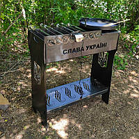 Мангал з автоповоротом комбо на 8 шампурів