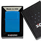 Zippo Classic Sky Blue Matte 48628 запальничка зипо-блакитна, фото 4