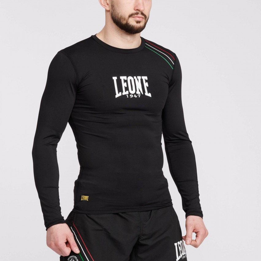 Рашгард спортивний із довгим рукавом XL Leone Flag Black