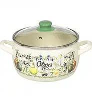 Каструля сферична емальована 2.2 л Маслини Принц Metalac 197854