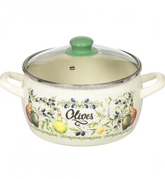 Каструля сферична емальована 3.0 л Маслини Принц Metalac 197855, фото 1