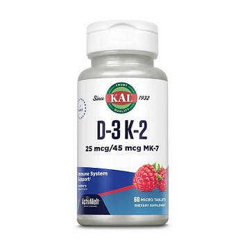 KAL D-3 K-2 (60 micro tab, raspberry)