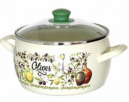 Каструля сферична емальована 5.3 л Маслини Принц Metalac 197856