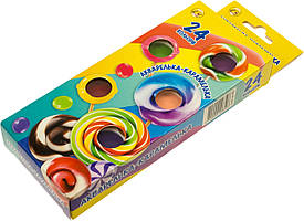 Акварель 24 кольор. "Акварелька-карамелька" медові,пласт/уп/Конотоп/(30)