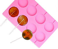 Форма силиконовая для сахарных леденцов карамели и изомальта Lollipop 5 см опт