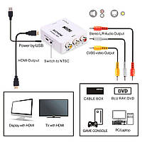 Конвертер AV RCA тюльпан на HDMI адаптер переходник 1080p