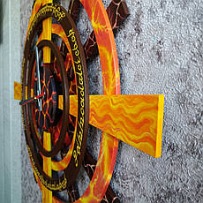 Великий настінний годинник розкладний художником, фото 2