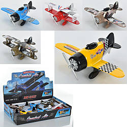 Дитячий ігровий Літак XG879-102 інертний металевий, дісплей 5 шт