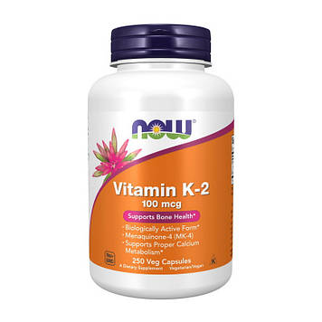 Now Foods Vitamin K-2 100 mcg (250 veg caps)