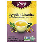 Yogi Tea, Egyptian Licorice (Егіпетська локриця), без кофеїну, 16 чайних пакетиків, 36 г