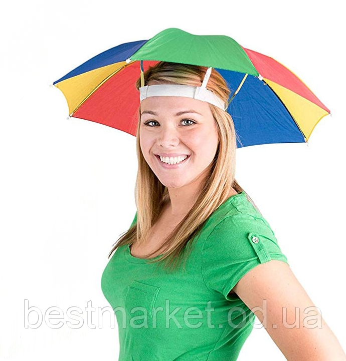 Парасолька-Шляп на Голову для Захисту від дощу та Сонця