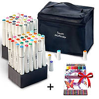 Скетч маркеры для рисования 80 шт + Подарок Набор карандашей цветных 48 шт Vincis Secret
