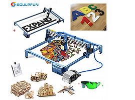 Лазерний гравер Sculpfun 90 Вт + пневматичний насос + XL PAD + комплект розширення