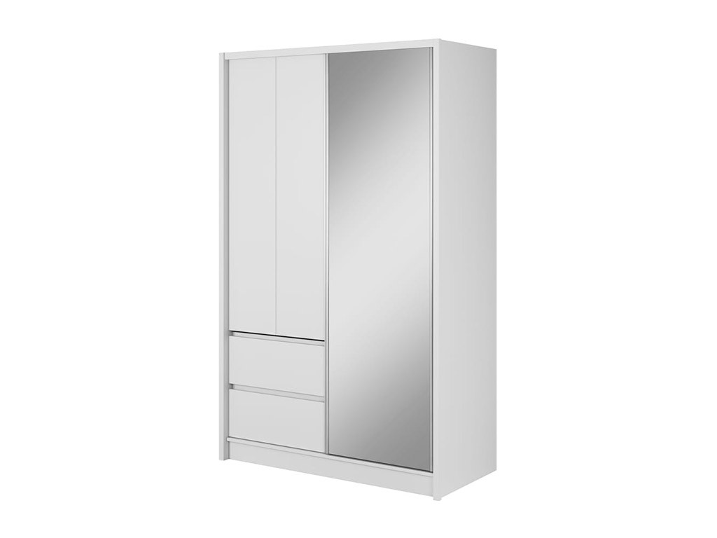 Шаф-купе Sara 130 ДСП ламінована, МДФ, скандинавський, білий, дуб Сонома, фото 1