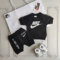 Детский черный летний костюм с шортами для новорожденных Nike