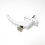 Ручка віконна FKS 1006 з ключем біла, фото 2