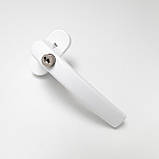 Ручка віконна FKS 1006 з ключем біла, фото 3