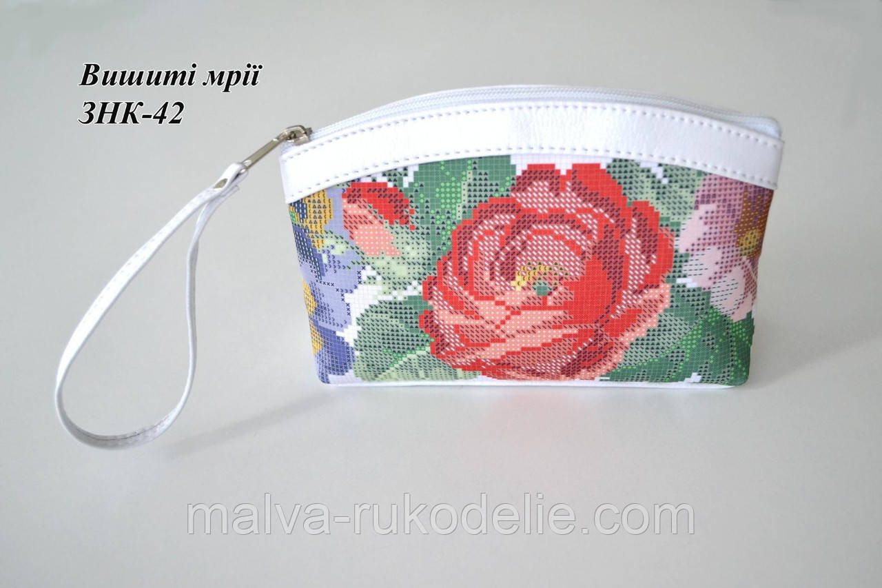 Косметичка-заготовка під вишивку ЗНК-42 (шкіра/шкіра) Кожзам