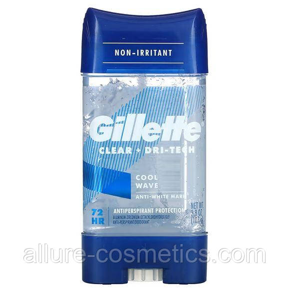 Гелевий дезодорант Gillette Cool Wave Clear Gel Men's Antiperspirant and Deodorant 107 гр (США)