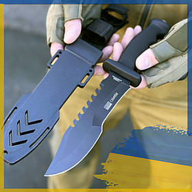 Тактичний ніж Columbia 1258A, армійський ніж, мисливський ніж, ніж із чохлом, мисливський ніж цілісний