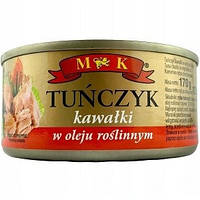 Тунець шматочками в олії Tunczyk kawalki M&K 170 г Польща