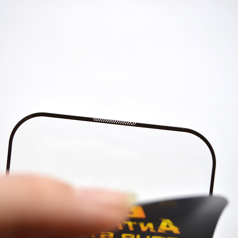 Защитное стекло Four Strong Anti-Static HD с сеточкой спикера iPhone 14 Pro/iPhone 15 (тех.пакет), фото 2
