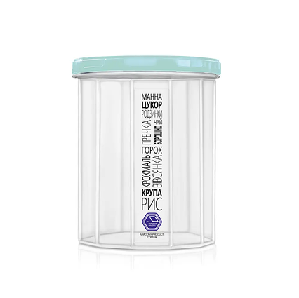 Місткість для сипучих продуктів 1.0л (м'ятна кришка) 83м.