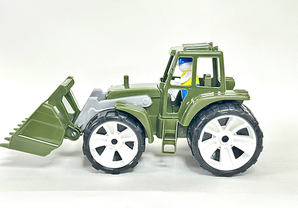 Дитяча машинка Трактор BAMS 1 ківш військовий BAMSIC, арт 007/19 Бамсик