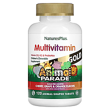 Nature's Plus Animal Parade Gold children's Chewable Multi-Vitamin & Mineral Supplement 120 Tablets