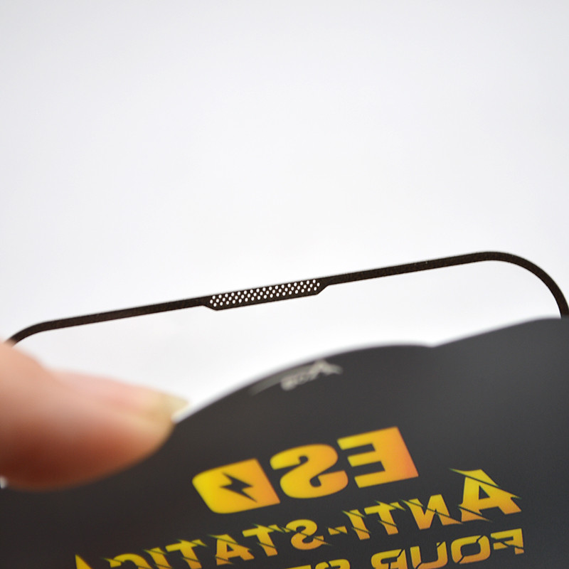 Защитное стекло Four Strong Anti-Static HD с сеточкой спикера iPhone 13 Pro/13/14 (тех.пакет), фото 2