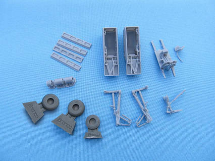 Набір деталей для моделі літака OV-10A Bronco. Колісні ніші. 1/48 METALLIC DETAILS MDR48160, фото 1