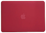 Захисний матовий бордовий чохол Matte Hard Shell Case для MacBook New Air 13" матова накладка для Макбук Еїр, фото 4