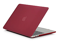 Защитный матовый бордовый чехол Matte Hard Shell Case для MacBook New Air 13" матовая накладка для Макбук Эир