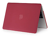 Захисний матовий бордовий чохол Matte Hard Shell Case для MacBook New Air 13" матова накладка для Макбук Еїр, фото 3