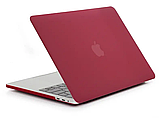 Захисний матовий бордовий чохол Matte Hard Shell Case для MacBook New Air 13" матова накладка для Макбук Еїр, фото 2