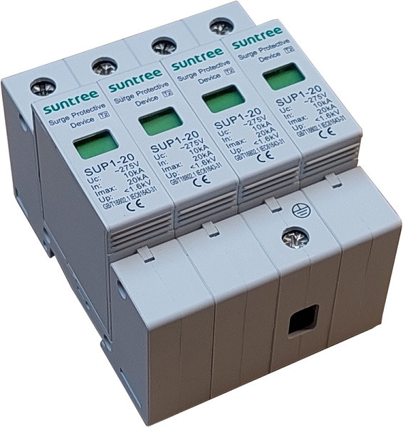 Обмежувач перенапруги AC SUNTREE SUP1 D 4P 275V, In:20кA/Imax:40кА