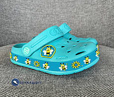 Дитячі крокси на літо бірюзового кольору, фото 2